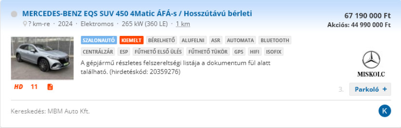 Forrás: hasznaltauto.hu
